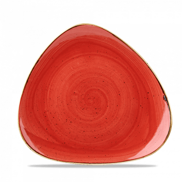 Churchill Stonecast Bord plat driehoek - B 245mm - Berry Red