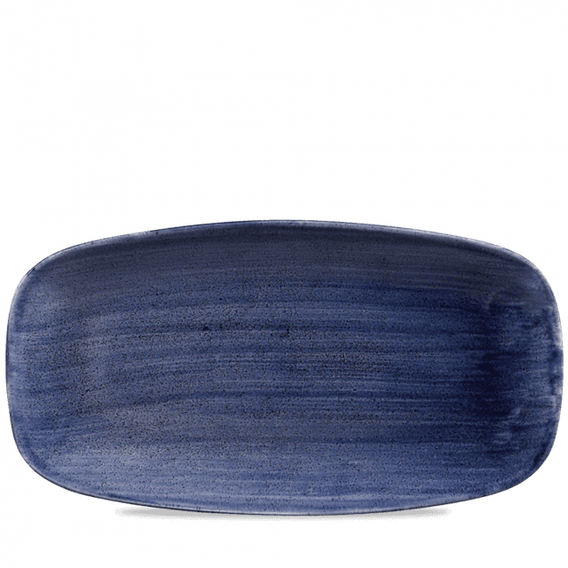 Churchill Stonecast Patina Bord plat langwerpig - 355x189mm - Cobalt Blue
