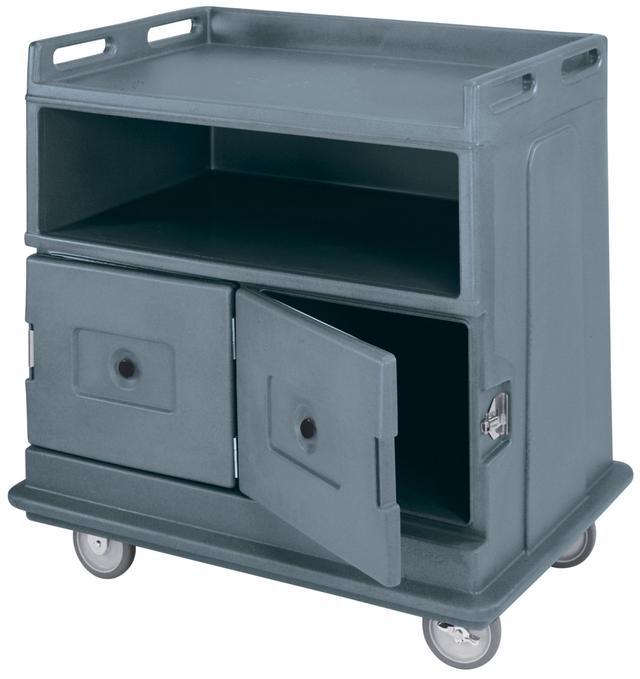 Cambro Wagen voor drankenservice met vlakke top - 1130x760x1120mm - Granite Gray