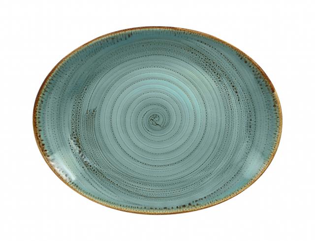 RAK Twirl Schaal ovaal - 360x270mm - Lagoon
