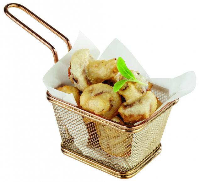 APS Frituurmandje Snackholder - 130x105x90mm - Goud