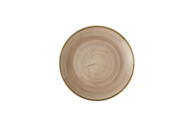 Churchill Stonecast Coupebord plat - Ø217mm - Truffle