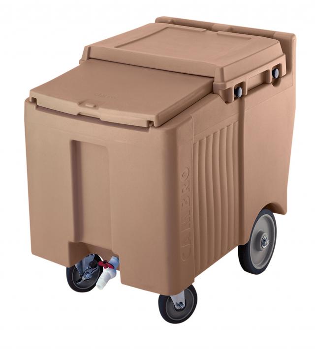 Cambro IJsblokjescontainer verrijdbaar - 57kg - 585x800x745mm - Coffee Beige