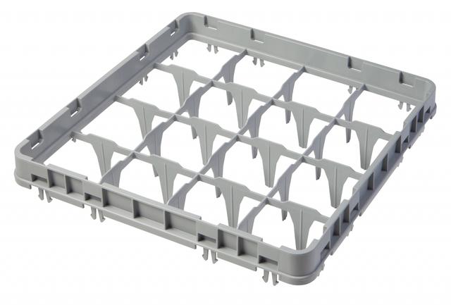 Cambro Opzetstuk full-drop 16 compartimenten - 499x499 H 51mm max 41mm 111x111mm - Soft Gray