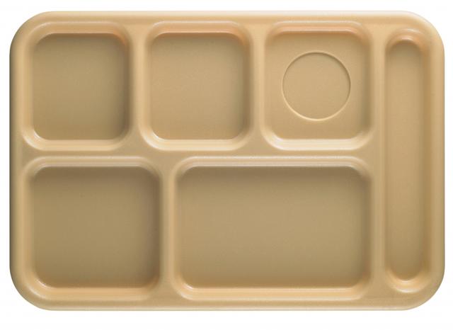 Cambro Dienblad 6-vaks polycarbonaat - 365x254mm - Beige