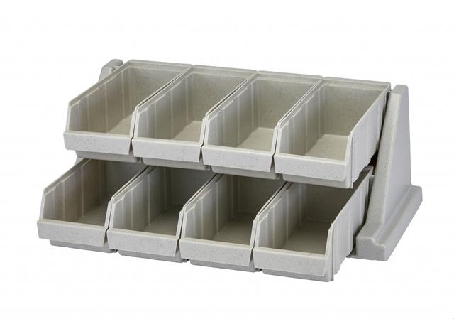 Cambro Rek met 8 bestekbakjes Versa - 648x488x241mm - Speckled Gray