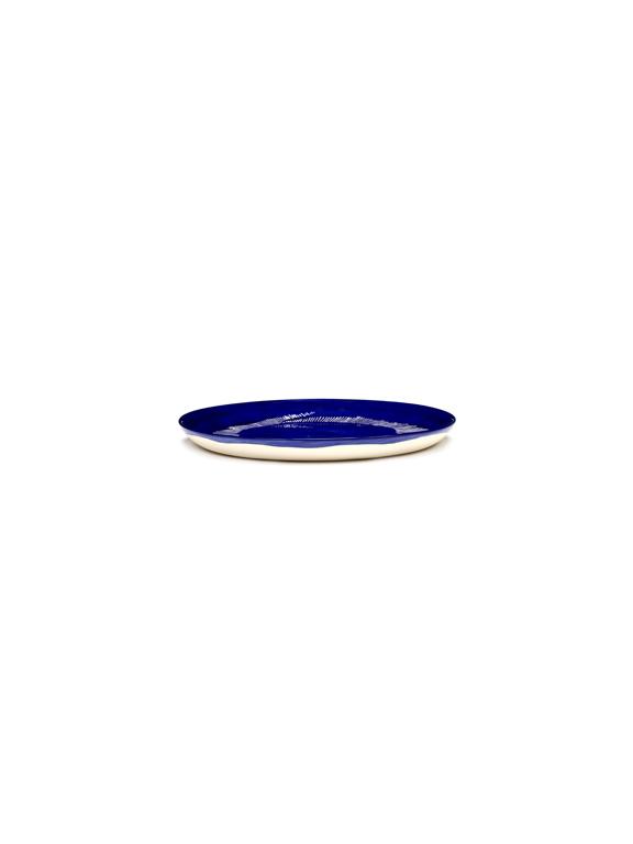 Serax Feast Bord M - Ø225mm - Lapis lazuli swirl/stripes white