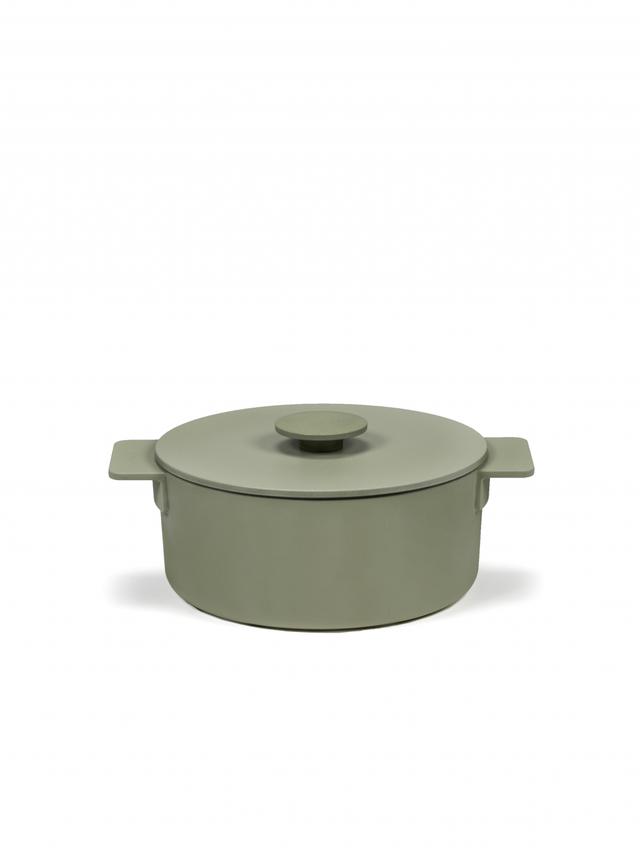 Serax Surface Pot geëmailleerd gietijzer - Ø230mm - 3Ltr - Camogreen