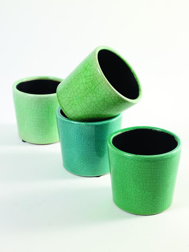 Serax Glazuurpot medium ass/4 - Ø125mm - H 115mm - Summergreen