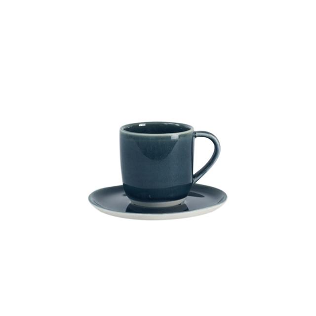 Jars Maguelone Espressokopje met schotel - 0.09Ltr - Outremer
