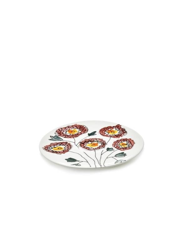 Serax Midnight Flowers Schotel voor cappuccinokop - Ø145mm - Anemone Milk