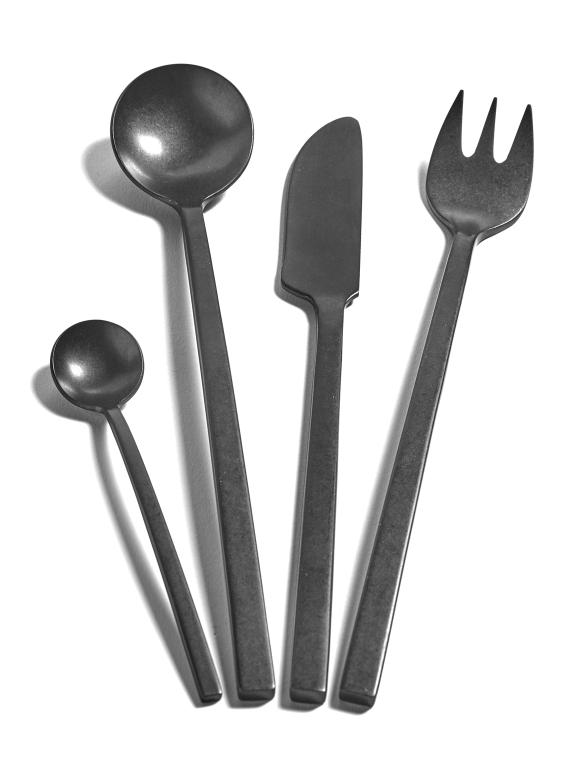 Serax La Mère tableware Bestekset 24-delig black stonewashed