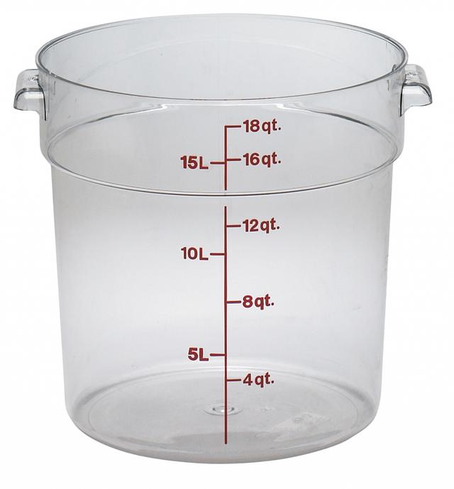 Cambro Voorraadbus zonder deksel - Ø378mm - 17.2 Ltr - Clear