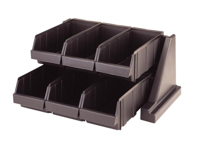 Cambro Rek met 6 bestekbakjes Versa - 511x488x241mm - Dark Brown