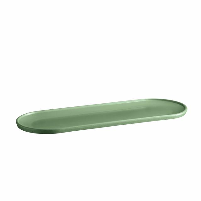 Emile Henry Welcome Plateau lang - 418x148x21mm - Vert