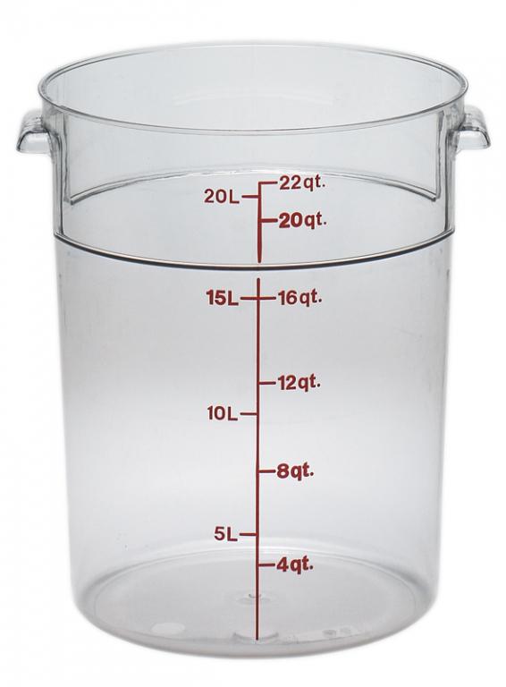 Cambro Voorraadbus zonder deksel - Ø378mm - 20.8 Ltr - Clear