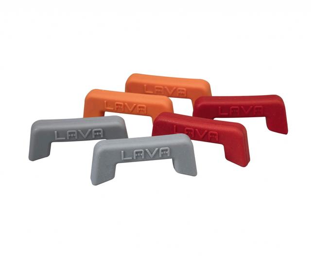 LAVA Handvat silicone 2 stuks - 96x38x20mm - Orange/Black