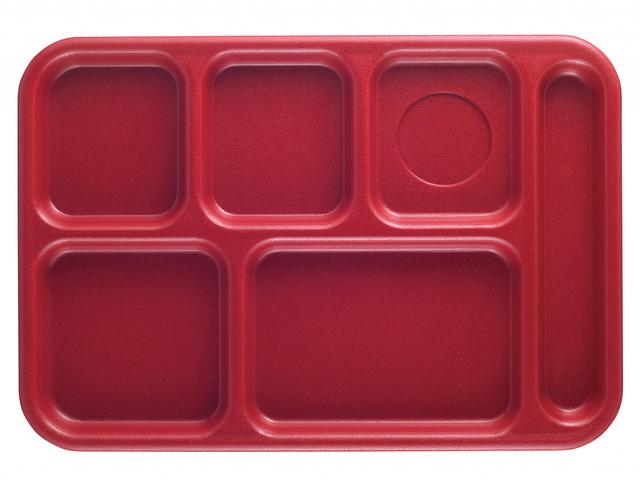 Cambro Dienblad 6-vaks budget - 365x254mm - Red