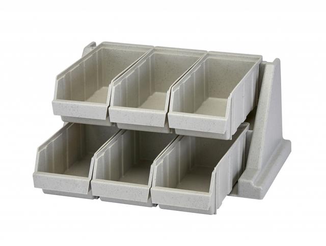 Cambro Rek met 6 bestekbakjes Versa - 511x488x241mm - Speckled Gray