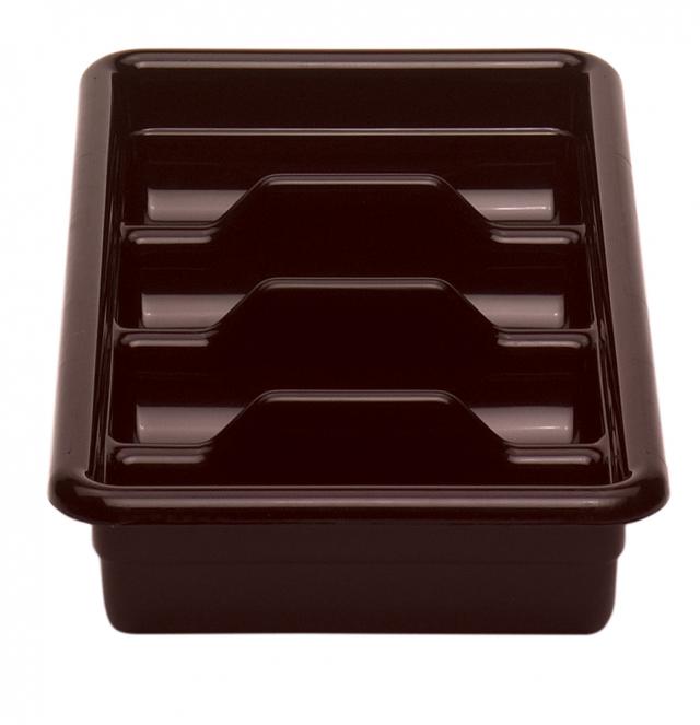 Cambro Bestekbak 4-vaks poly - 289x520x95mm - Dark Brown