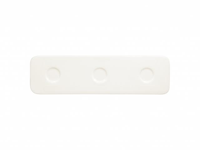 RAK Suggestions Shaped Plateau rechthoekig 3-vaks - 360x100x10mm - Plain white