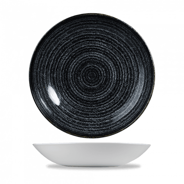 Churchill Studio Prints Homespun Coupebord diep - Ø248mm - 1.14Ltr - Charcoal Black
