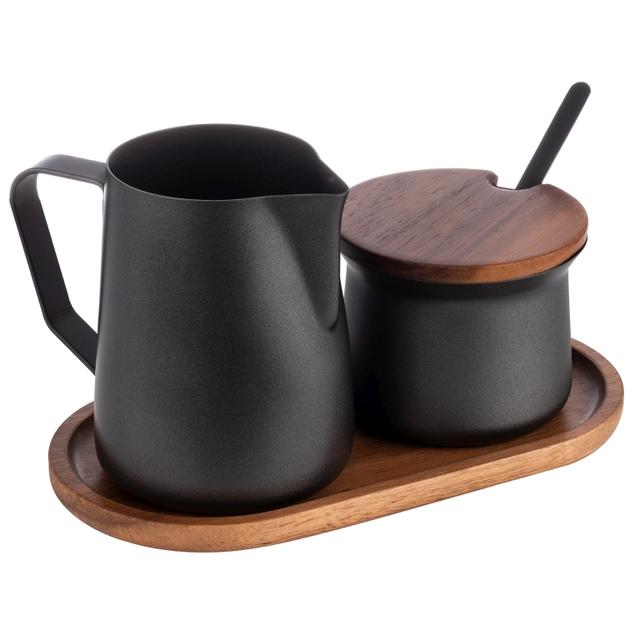 APS Melk- en suiker set - 190x100x10mm - Zwart