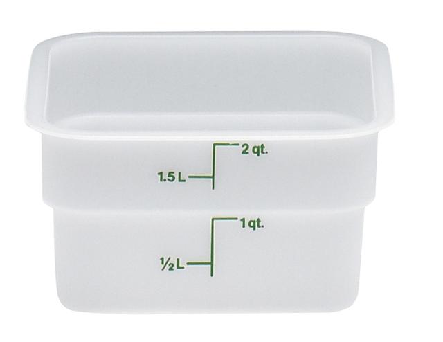 Cambro Voorraadbus zonder deksel vierkant poly - 1.9 Ltr - White