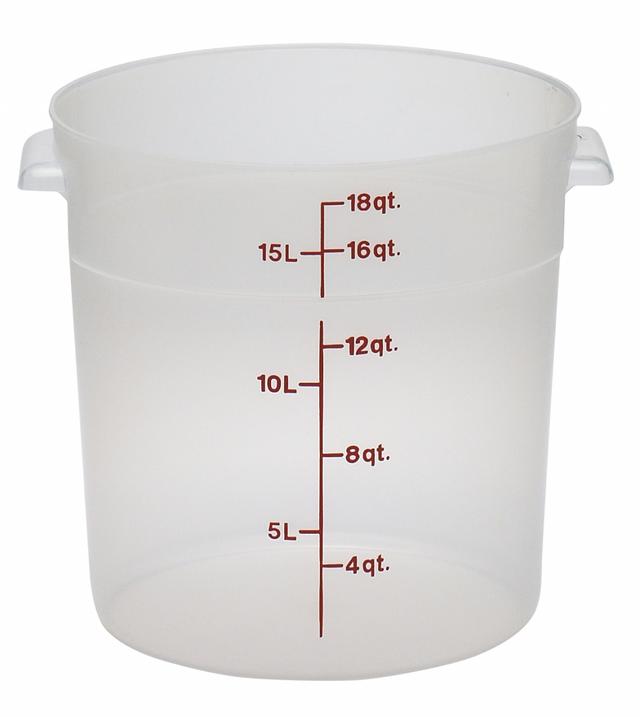 Cambro Voorraadbus zonder deksel - Ø378mm - 17.2 Ltr - Translucent