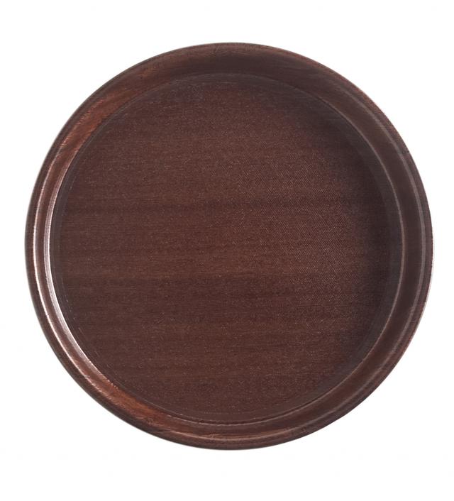 Cambro Dienblad hout rond anti-slip - Ø320mm - Mahogany