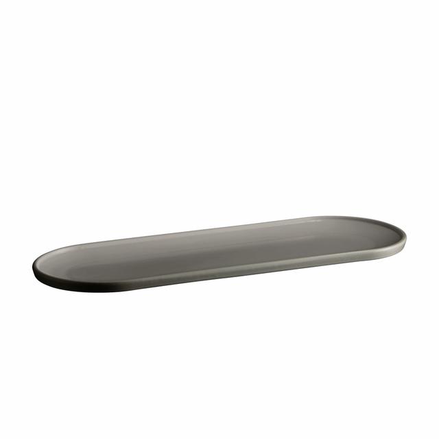 Emile Henry Welcome Plateau lang - 418x148x21mm - Gris béton