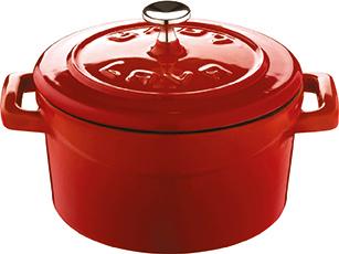 LAVA Folk Casserole rond - Ø200mm - 2.82Ltr - Red/Black