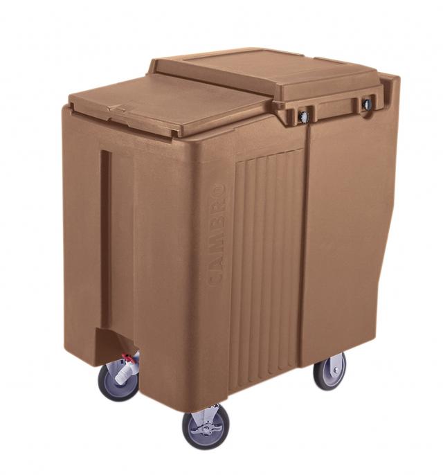 Cambro IJsblokjescontainer verrijdbaar - 80kg - 585x865x955mm - Coffee Beige