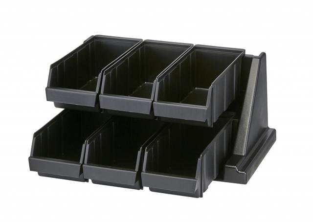 Cambro Rek met 6 bestekbakjes Versa - 511x488x241mm - Black