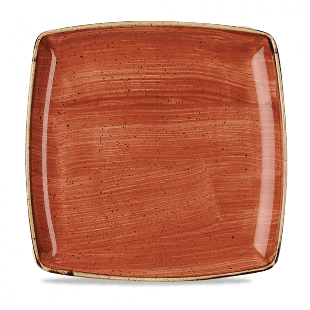 Churchill Stonecast Bord diep vierkant - 268x268mm - Spiced Orange