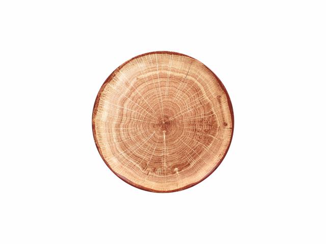 RAK Woodart Bord plat coupe - Ø240mm - Timber brown