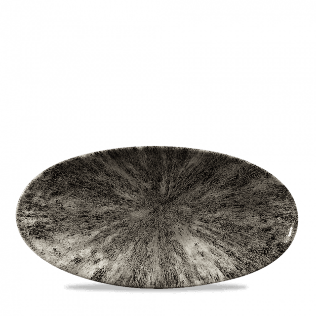 Churchill Studio Prints Stone Chef's bord ovaal - 299x150mm - Quartz Black