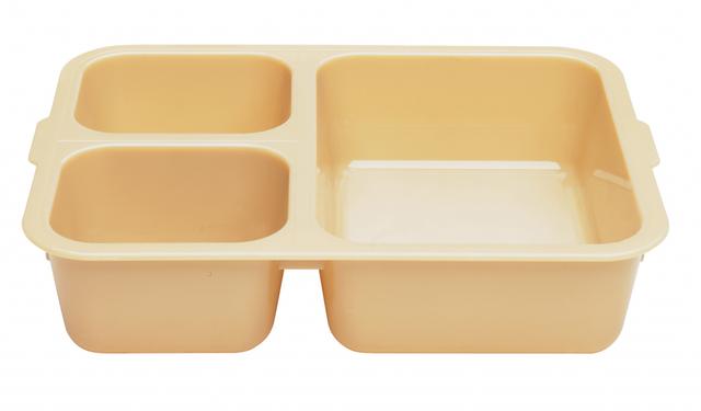 Cambro Inzet 3-vaks polycarbonaat - 221x160x48mm - Beige