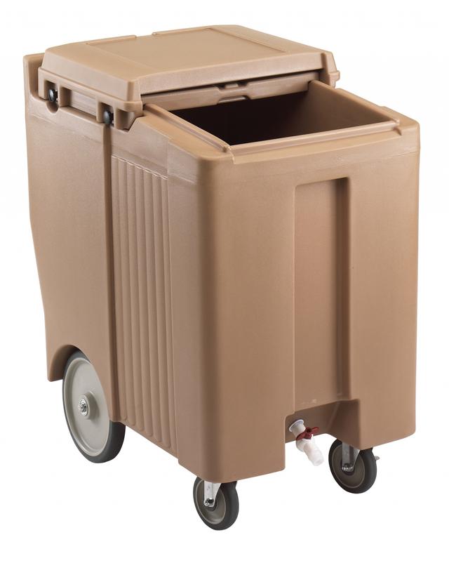 Cambro IJsblokjescontainer verrijdbaar - 80kg - 585x865x955mm - Coffee Beige