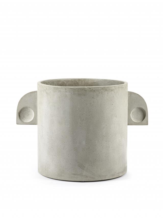 Serax Pot Art deco rond - Ø380mm - H 380mm - Grijs beton