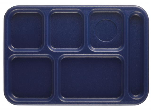 Cambro Dienblad 6-vaks polycarbonaat - 365x254mm - Navy Blue