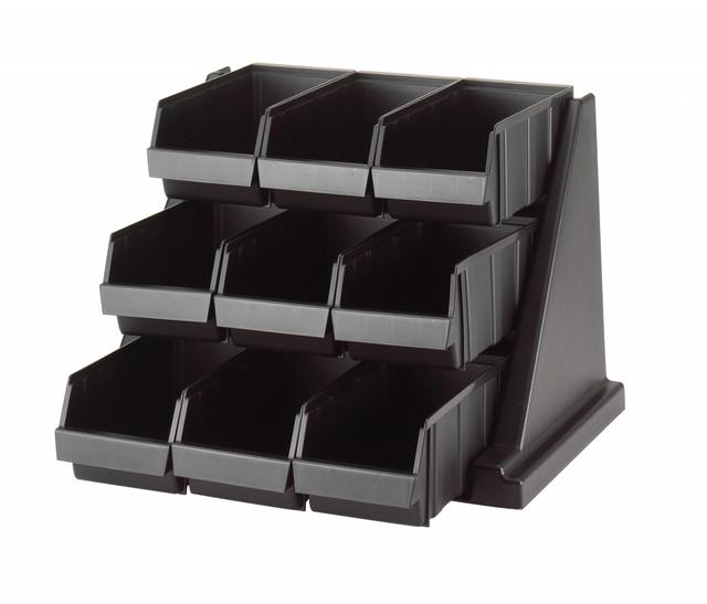 Cambro Rek met 9 bestekbakjes Versa - 511x543x362mm - Black