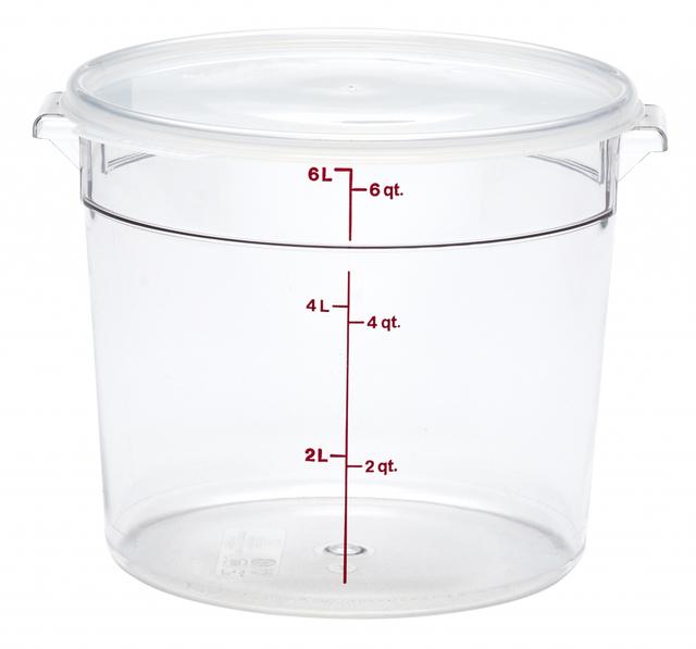 Cambro Voorraadbus zonder deksel - Ø252mm - 5.7 Ltr - Clear