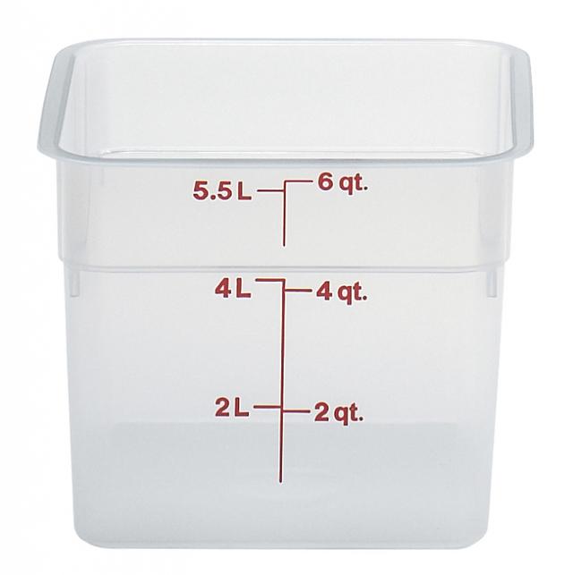 Cambro Voorraadbus zonder deksel vierkant - 5.8 Ltr - Translucent