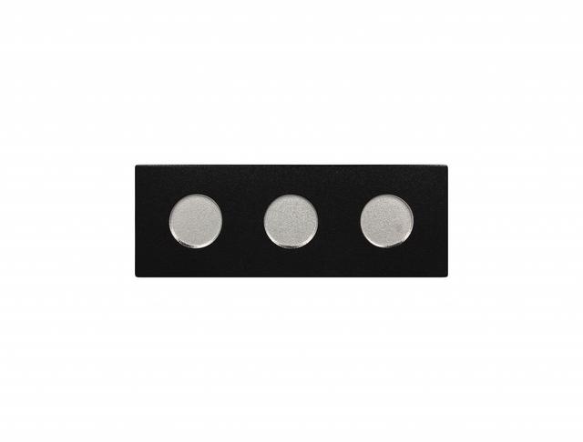 RAK Metalfusion Plateau rechthoekig voor 3 kopjes - 300x110mm - Black/silver