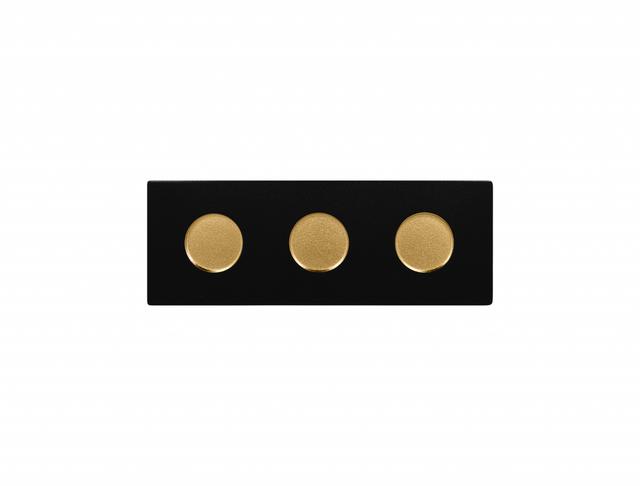 RAK Metalfusion Plateau rechthoekig voor 3 kopjes - 300x110mm - Black/gold