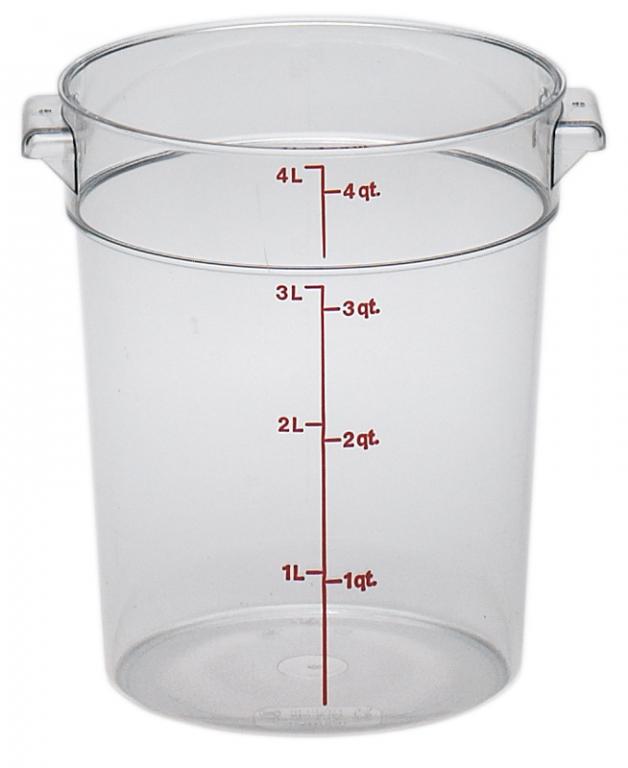 Cambro Voorraadbus zonder deksel - Ø208mm - 3.8 Ltr - Clear