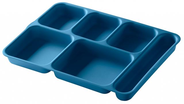 Cambro Dienblad 6-vaks polymeer - 360x254mm - Teal