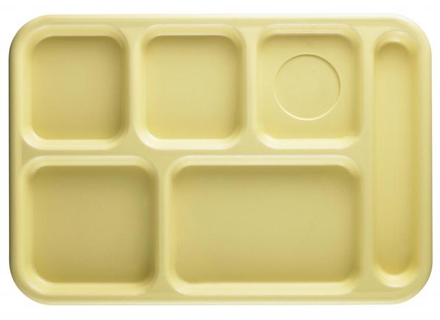 Cambro Dienblad 6-vaks polycarbonaat - 365x254mm - Yellow