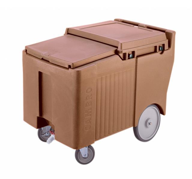 Cambro IJsblokjescontainer verrijdbaar - 80kg - 610x955x745mm - Coffee Beige